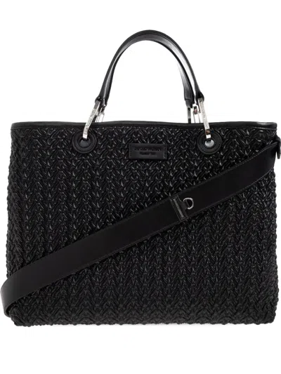 EMPORIO ARMANI WOVEN TOTE BAG