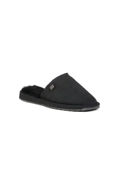 EMU AUSTRALIA MEN'S PLATINUM YAMBA SCUFF SLIPPER IN BLACK