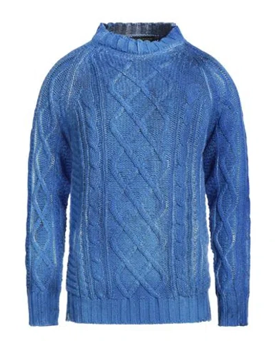 EN AVANCE EN AVANCE MAN SWEATER AZURE SIZE XXL WOOL, RECYCLED POLYAMIDE