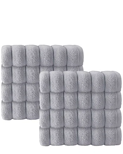 ENCHANTE HOME DEPERA HOME SET OF 8 VAGUE TURKISH COTTON HAND TOWELS