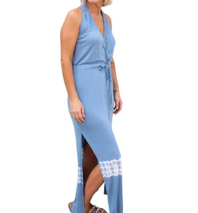 ENDLESS BLU. WHERE WOULD WE BE MAXI DRESS IN BLUE TIE DYE