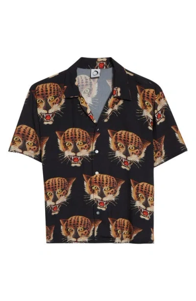 ENDLESS JOY ENDLESS JOY LEOPARD PRINT CAMP SHIRT