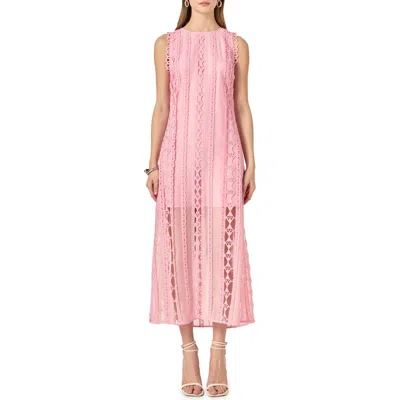 ENDLESS ROSE ENDLESS ROSE LACE OVERLAY MIDI DRESS