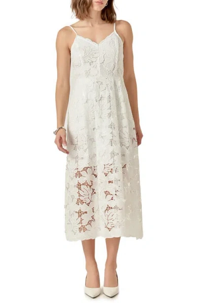 ENDLESS ROSE ENDLESS ROSE SEQUIN & LACE MIDI DRESS