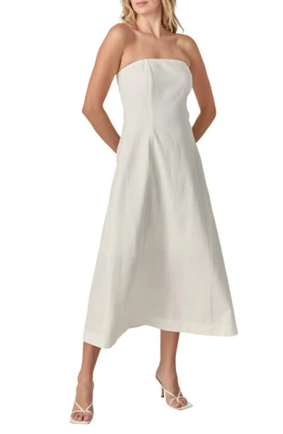 ENDLESS ROSE ENDLESS ROSE STRAPLESS LINEN DRESS