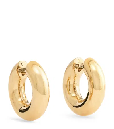ENGELBERT YELLOW GOLD ABSOLUTE CREOLES HOOP EARRINGS