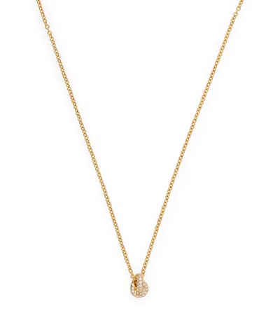 ENGELBERT YELLOW GOLD AND PAVÉ DIAMOND LEGACY KNOT NECKLACE