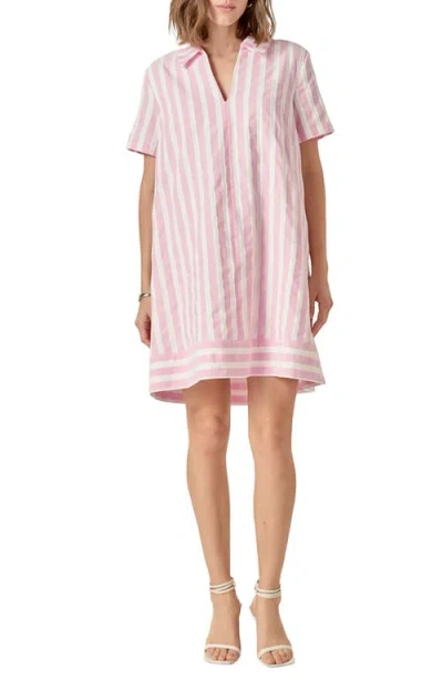 ENGLISH FACTORY ENGLISH FACTORY STRIPE JACQUARD MINI SHIRTDRESS