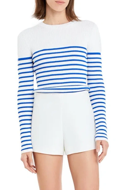 ENGLISH FACTORY ENGLISH FACTORY STRIPE RIB SWEATER