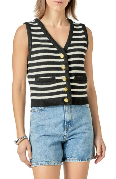 ENGLISH FACTORY ENGLISH FACTORY STRIPE SWEATER VEST