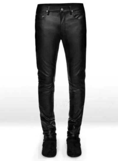 ENT-K KLASSISCHE HERREN ECHT LAMMLEDER ECHTLEDER SCHWARZ HOSE STYLISCH HOSE - MP49