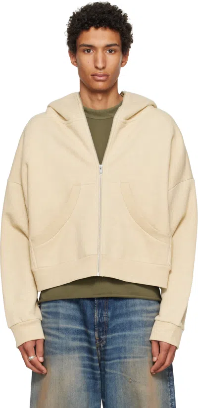 ENTIRE STUDIOS BEIGE ETERNAL ZIP HOODIE