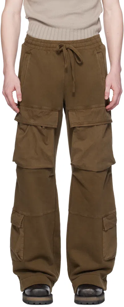 ENTIRE STUDIOS BROWN UTILITY CARGO PANTS