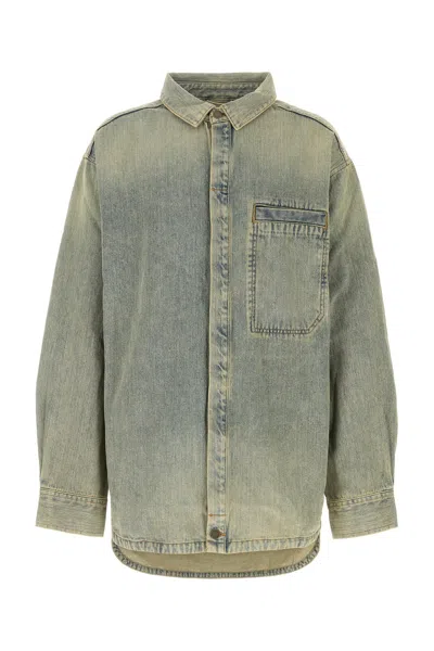 ENTIRE STUDIOS CAMICIA HERCULEAN IN DENIM  UNISEX