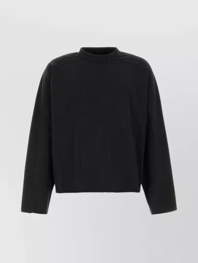 ENTIRE STUDIOS CROPPED LONG SLEEVE MOCK NECK T-SHIRT