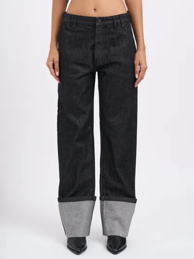 ENTIRE STUDIOS ENTIRE STUDIOS CUFF JEAN RAW BLACK PANTS