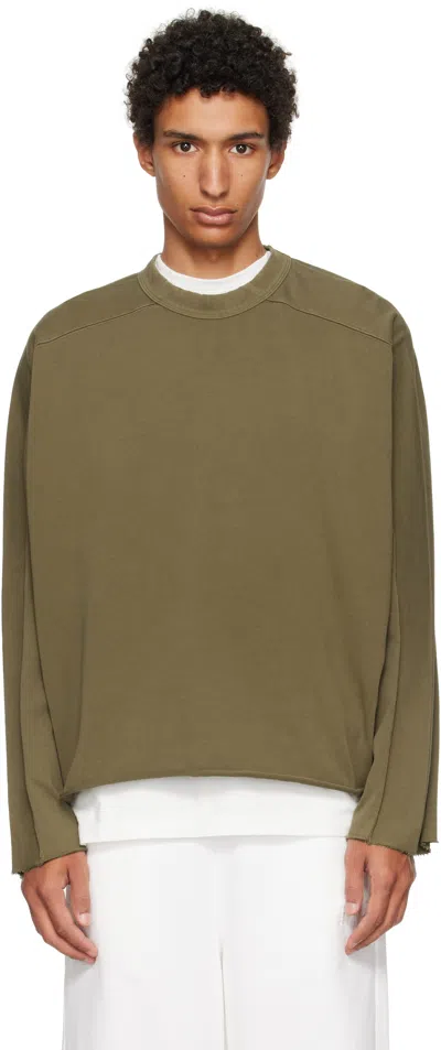 ENTIRE STUDIOS KHAKI HEAVY LONG SLEEVE T-SHIRT
