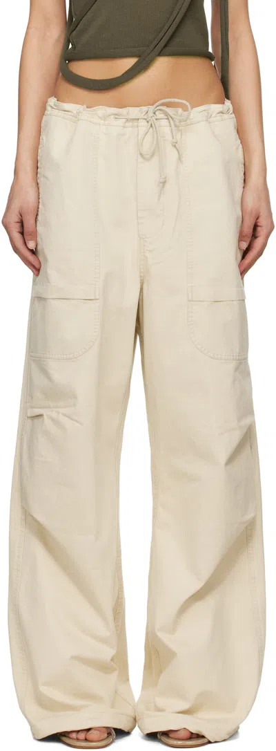 ENTIRE STUDIOS OFF-WHITE BARREN CARGO TROUSERS
