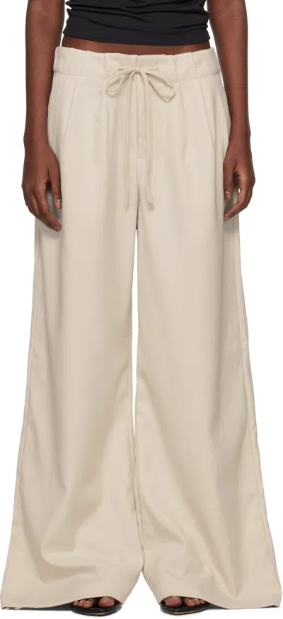 ENTIRE STUDIOS OFF-WHITE CINCH TROUSERS