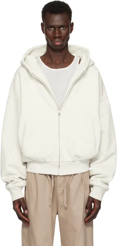 ENTIRE STUDIOS OFF-WHITE THERMAL HOODIE