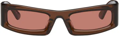 ENTIRE STUDIOS SSENSE EXCLUSIVE BROWN ATHERIC SUNGLASSES