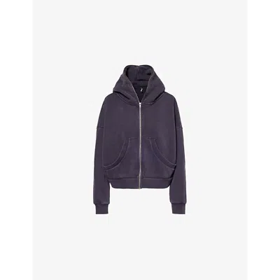 ENTIRE STUDIOS WOMENS ETERNAL ZIP-UP COTTON HOODY INK