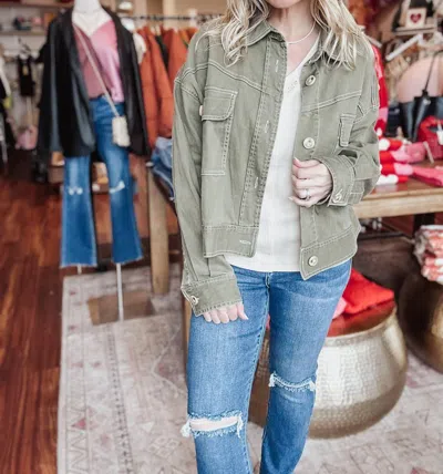 ENTRO THROW AND GO JACKET IN OLIVE