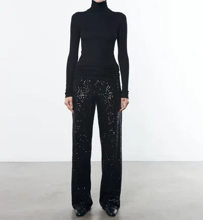ENZA COSTA ENZA COSTA SEQUIN PANT IN BLACK