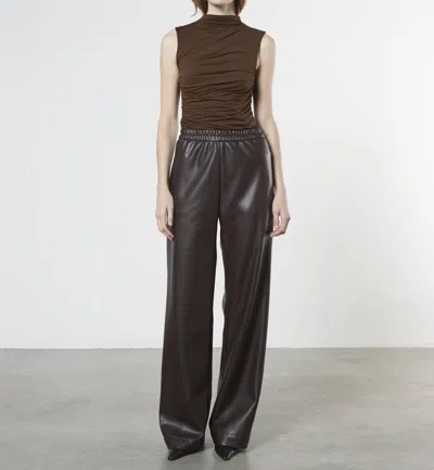 ENZA COSTA SOFT LEATHER STRAIGHT LEG IN ESPRESSO