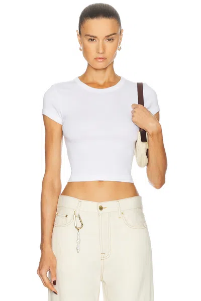 ENZA COSTA SUPIMA BABY RIB CROPPED TEE