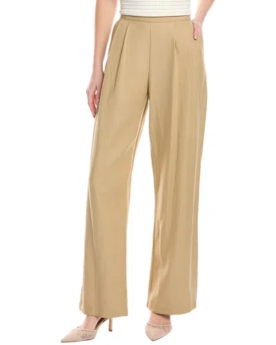 ENZA COSTA ENZA COSTA TWILL PLEATED LINEN-BLEND PANT