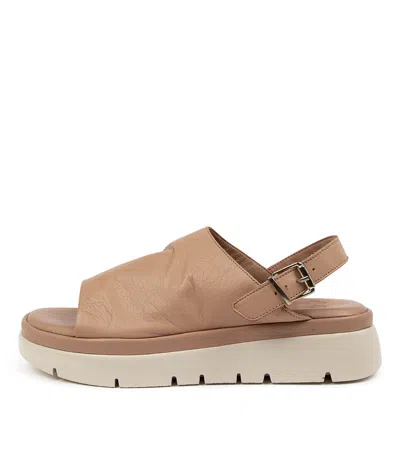 EOS EOS CASER W NUTMEG LEATHER WOMENS SHOES CASUAL SANDALS SANDALS FLAT