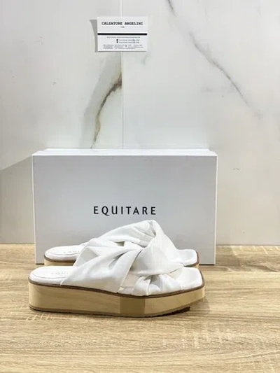 EQÜITARE EQUITARE SANDALE FRAUEN 5005 AUS LEDER VEGAN WEISS LUXURY SANDALE FRAU 36