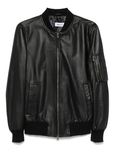 ERALDO LEATHER BOMBER JACKET