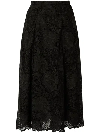 ERDEM GUIPURE-LACE MIDI SKIRT