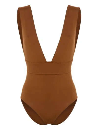 ERES PIGMENT V-NECK SWIMSUIT