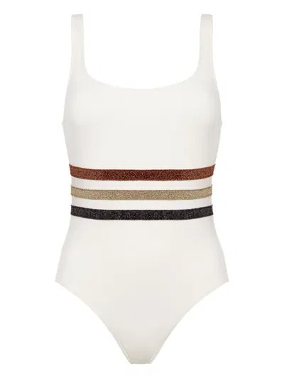ERES RADIEUX STRIPED-WAISTBAND SWIMSUIT