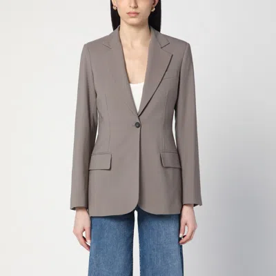ERIKA CAVALLINI ERIKA CAVALLINI SINGLE-BREASTED JACKET IN TAUPE COLOUR
