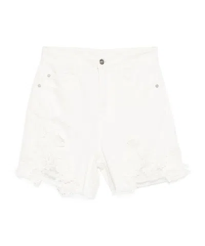 ERMANNO SCERVINO FLORAL LACE APPLIQUÉ SHORTS
