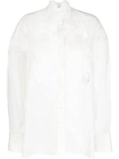 ERMANNO SCERVINO CORDED-LACE LONG-SLEEVE SHIRT