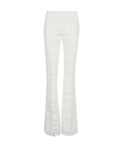 ERMANNO SCERVINO ERMANNO SCERVINO LACE-DETAILED FLARED TROUSERS
