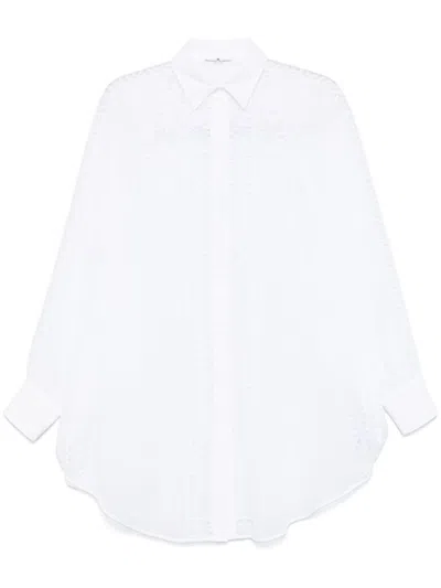 ERMANNO SCERVINO FLORAL-EMBROIDERED SHIRT