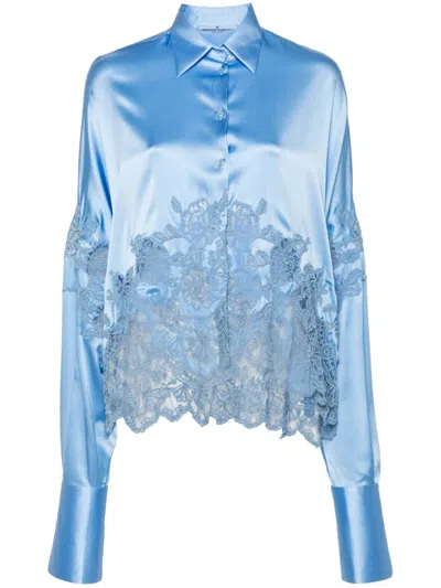 ERMANNO SCERVINO LACE-PANELLING SHIRT