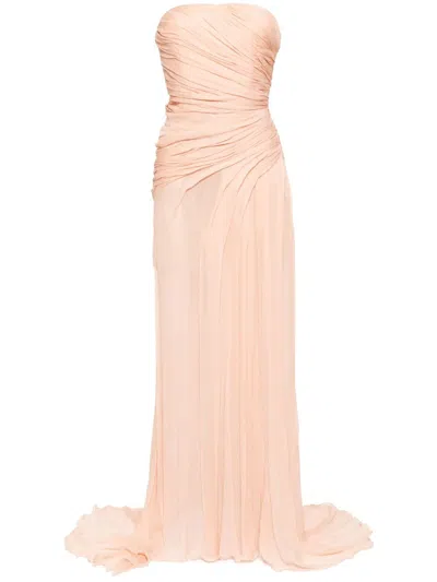 ERMANNO SCERVINO STRAPLESS DRAPED GOWN