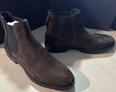 ERMENEGILDO ZEGNA $850 ERMENEGILDO ZEGNA SUEDE LIGHT WEIGHT BOOTS SHOES DK BROWN 12 US