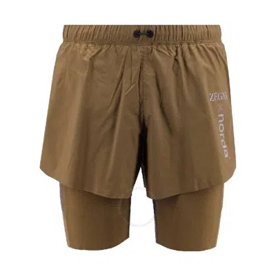 ERMENEGILDO ZEGNA ERMENEGILDO ZEGNA LOGO LAYERED RUNNING SHORTS