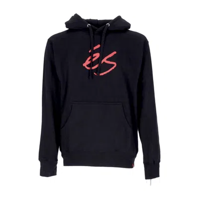 ÉS MEN'S SCRIPT FLEECE HOODIE BLACK