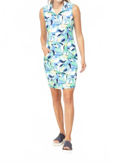ESCAPE BY HABITAT UPF ISLAND ZIP FRONT DRESS IN MARINA