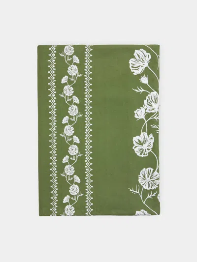 ESENCIAL HOGAR COSMO EMBROIDERED LINEN RECTANGULAR TABLECLOTH (118IN/3M)