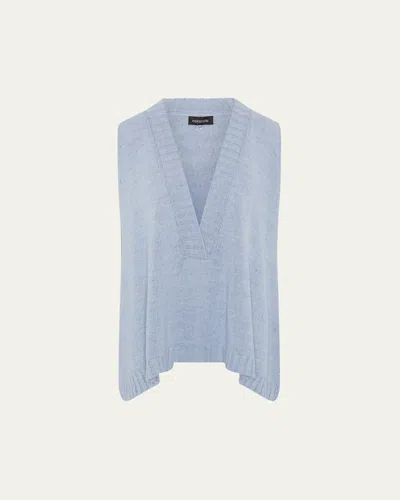 ESKANDAR A-LINE SLEEVELESS DEEP-V SWEATER (MID PLUS LENGTH)